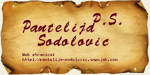 Pantelija Šodolović vizit kartica